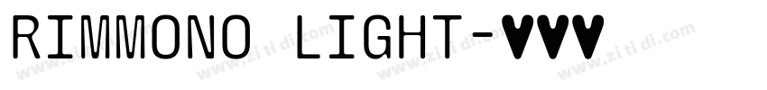 rimMono Light字体转换